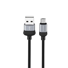 Кабель BOROFONE BX28 Dignity Micro USB, 3A, длина 1 метр, силикон, цвет черно серый Кабель BOROFONE BX28 Dignity Micro USB, 3A, длина 1 метр, силикон, цвет черно серый