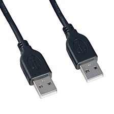 Соединительный кабель Perfeo USB 2.0 Am-USB 2.0 Am, длина 1.8 м, силикон, цвет черный Соединительный кабель Perfeo USB 2.0 Am-USB 2.0 Am, длина 1.8 м, силикон, цвет черный