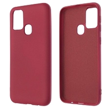 Чехол накладка NANO для SAMSUNG Galaxy M31 (SM-M315), силикон, бархат, цвет вишневый Чехол накладка NANO для SAMSUNG Galaxy M31 (SM-M315), силикон, бархат, цвет вишневый