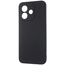 Чехол накладка для XIAOMI Redmi Note 17, защита камеры, силикон, бархат, цвет черный