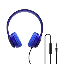 Гарнитура (наушники с микрофоном) проводная полноразмерная, BOROFONE BO5 Star sound, цвет синий (-30%)