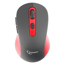 Мышь беспроводная GEMBIRD MUSW-221, оптическая, 1600 DPI, цвет черно красный