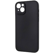 Чехол накладка для APPLE iPhone 15 Plus (6.7"), защита камеры, силикон, цвет черный Чехол накладка для APPLE iPhone 15 Plus (6.7"), защита камеры, силикон, цвет черный