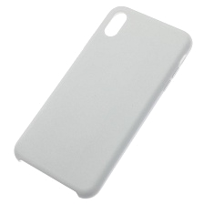 Чехол накладка Silicon Case для APPLE iPhone XS MAX, силикон, бархат, цвет белый