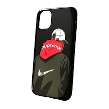 Чехол накладка для APPLE iPhone 11, силикон, рисунок Suprime. Чехол накладка для APPLE iPhone 11, силикон, рисунок Suprime.