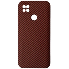 Чехол накладка KING для XIAOMI Redmi 9C, Redmi 10A, силикон, бархат, карбон, цвет красный