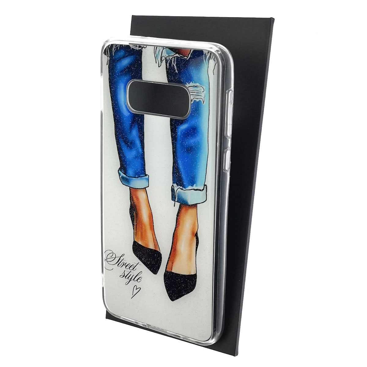 Чехол накладка для SAMSUNG Galaxy S10e (SM-G970), силикон, глянцевый, блестки, рисунок Street style Чехол накладка для SAMSUNG Galaxy S10e (SM-G970), силикон, глянцевый, блестки, рисунок Street style