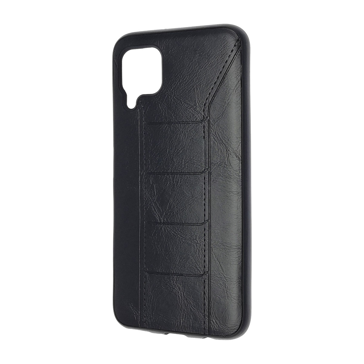 Чехол накладка R3 для HUAWEI P40 Lite, Nova 6 SE, Nova 7i, силикон, под кожу, цвет черный.