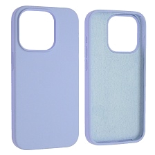 Чехол накладка Silicon Case для APPLE iPhone 15 Pro (6.1"), силикон, бархат, цвет васильковый Чехол накладка Silicon Case для APPLE iPhone 15 Pro (6.1"), силикон, бархат, цвет васильковый