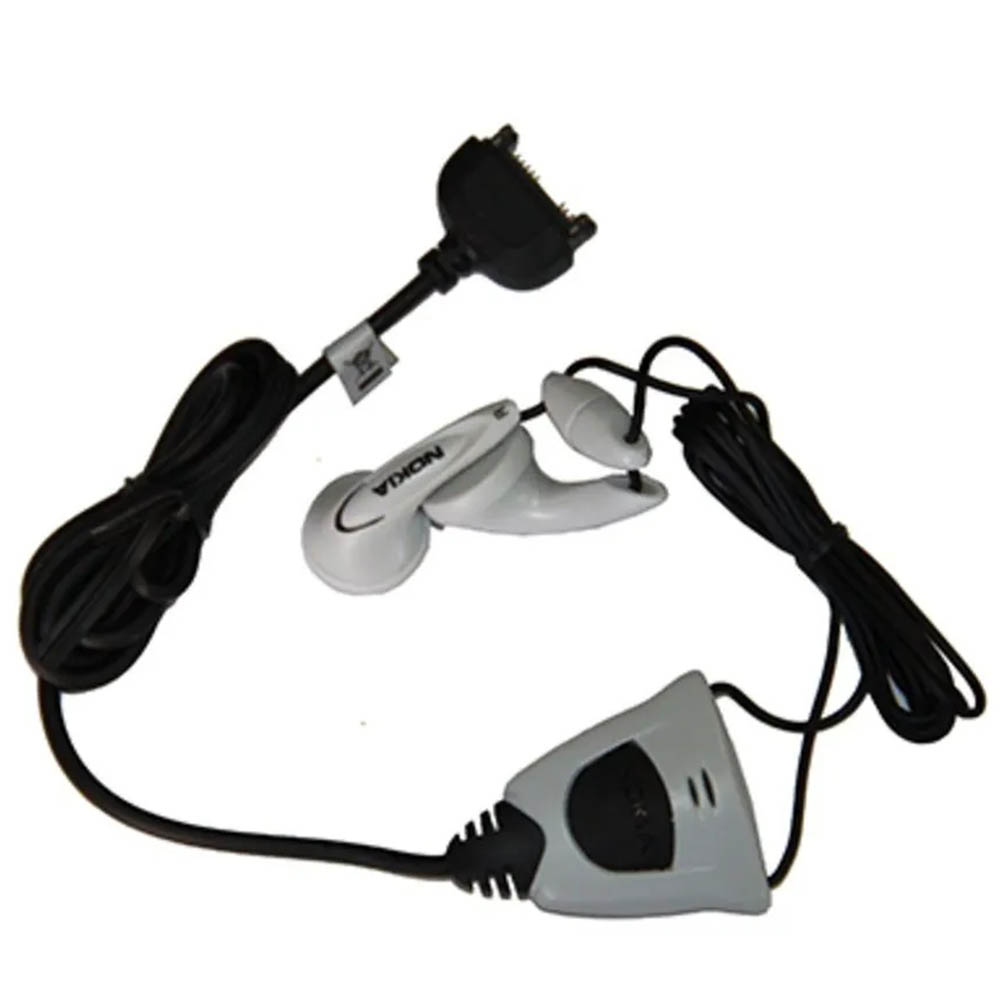 Гарнитура (наушники с микрофоном) проводная для NOKIA 6230, цвет черный