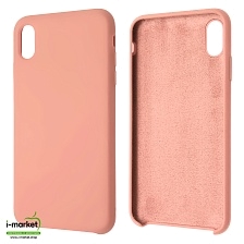 Чехол накладка Silicon Case для APPLE iPhone XS MAX, силикон, бархат, цвет светло розовый Чехол накладка Silicon Case для APPLE iPhone XS MAX, силикон, бархат, цвет светло розовый