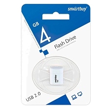 Флешка USB 2.0 4GB SMARTBUY Lara, цвет белый