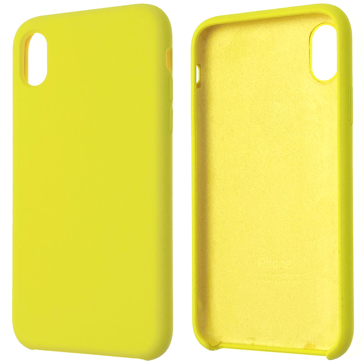 Чехол накладка Silicon Case для APPLE iPhone XR, силикон, бархат, цвет ярко желтый. Чехол накладка Silicon Case для APPLE iPhone XR, силикон, бархат, цвет ярко желтый.