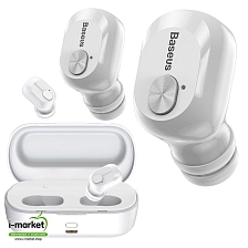 Гарнитура (наушники с микрофоном) беспроводная, BASEUS NGW01-02 Encok True Wireless Earphones W01 Bluetooth 5.0 TWS, цвет белый. Гарнитура (наушники с микрофоном) беспроводная, BASEUS NGW01-02 Encok True Wireless Earphones W01 Bluetooth 5.0 TWS, цвет белый.