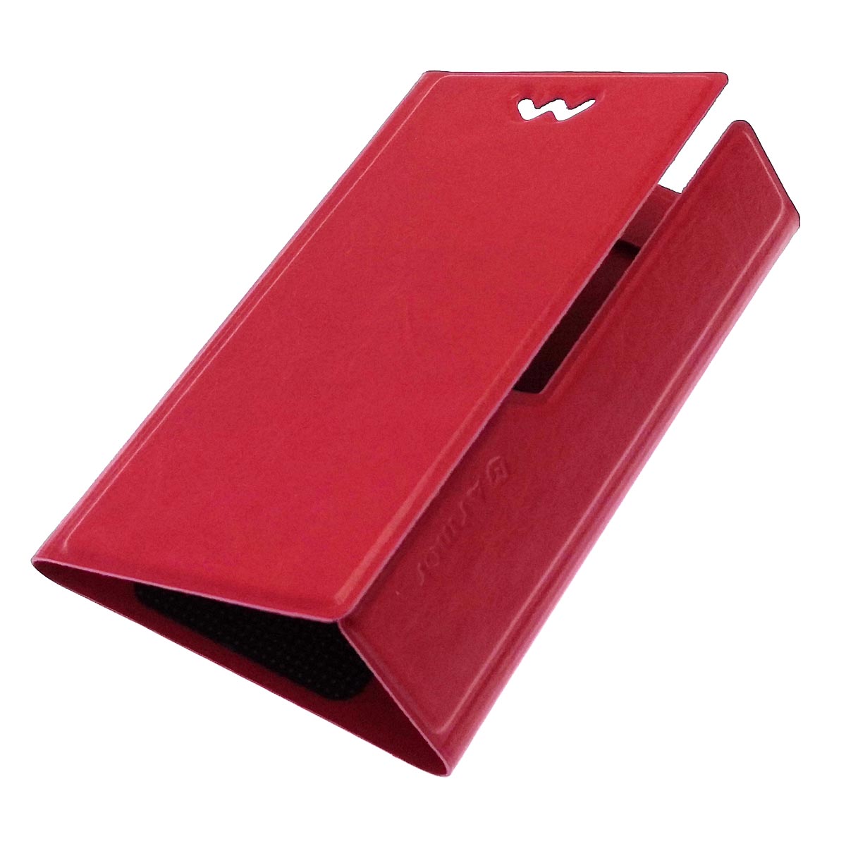 Чехол книжка универсальная Армор для смартфонов размером S, экокожа, цвет красный.