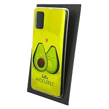 Чехол накладка Vinil для SAMSUNG Galaxy A51 (SM-A515), силикон, рисунок Avocuddle lets, цвет желтый Чехол накладка Vinil для SAMSUNG Galaxy A51 (SM-A515), силикон, рисунок Avocuddle lets, цвет желтый