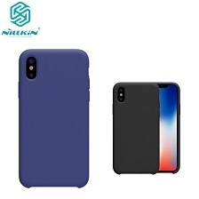 Чехол накладка Nillkin для APPLE iPhone X, силикон, волокно, цвет черный.