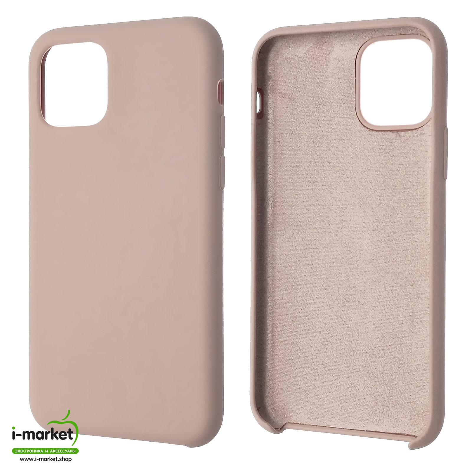 Чехол накладка Silicon Case для APPLE iPhone 11 Pro, силикон, бархат, цвет розово бежевый Чехол накладка Silicon Case для APPLE iPhone 11 Pro, силикон, бархат, цвет розово бежевый