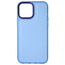 Чехол накладка AIR BAG для APPLE iPhone 13 Pro Max (6.7"), силикон, цвет прозрачно голубой Чехол накладка AIR BAG для APPLE iPhone 13 Pro Max (6.7"), силикон, цвет прозрачно голубой