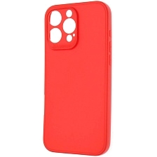 Чехол накладка для APPLE iPhone 16 Pro Max, защита камеры, силикон, цвет красный