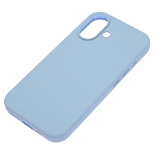 Чехол накладка Silicone Case для APPLE iPhone 16 (6.1"), силикон, бархат, цвет васильковый