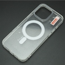 Чехол накладка Clear Case для APPLE iPhone 14, с поддержкой Magsafe, силикон, цвет прозрачный