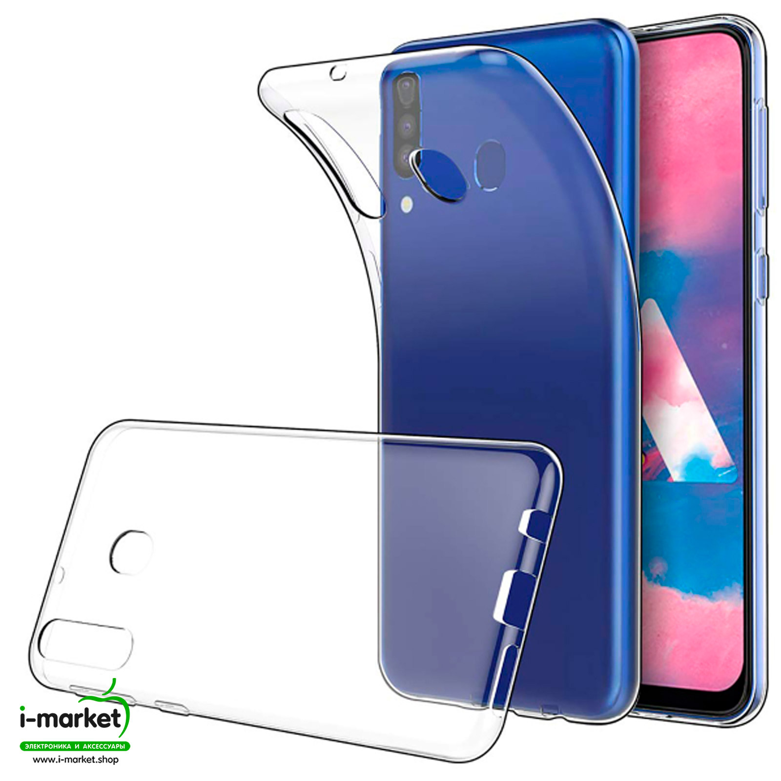 Чехол накладка TPU CASE для SAMSUNG Galaxy M30 (SM-M305), силикон, цвет прозрачный Чехол накладка TPU CASE для SAMSUNG Galaxy M30 (SM-M305), силикон, цвет прозрачный