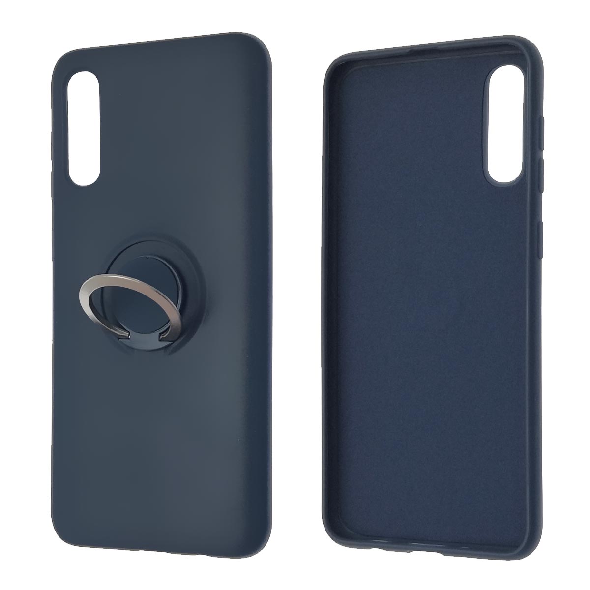 Чехол накладка RING для SAMSUNG Galaxy A50S (SM-A507F), Galaxy A30S (SM-A307F), Galaxy A50 (SM-A505F), силикон, кольцо держатель, цвет темно синий Чехол накладка RING для SAMSUNG Galaxy A50S (SM-A507F), Galaxy A30S (SM-A307F), Galaxy A50 (SM-A505F), силикон, кольцо держатель, цвет темно синий