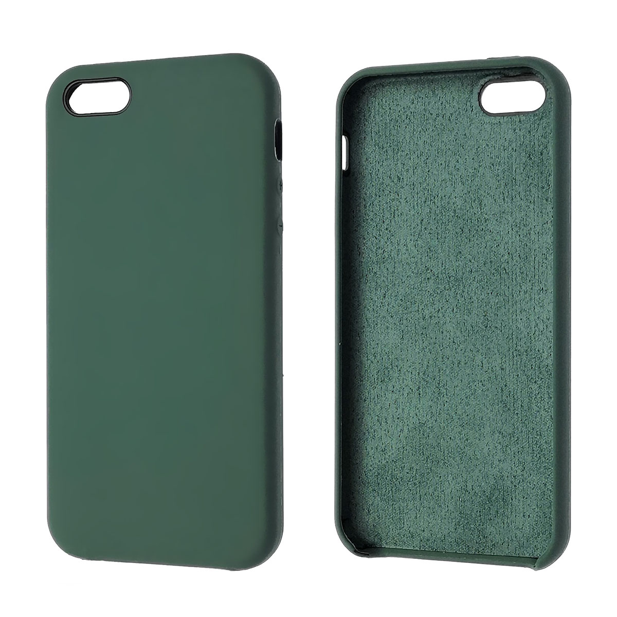 Чехол накладка Silicon Case для APPLE iPhone 5, iPhone 5S, iPhone SE, силикон, бархат, цвет нефритовый Чехол накладка Silicon Case для APPLE iPhone 5, iPhone 5S, iPhone SE, силикон, бархат, цвет нефритовый