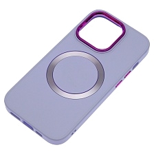 Чехол накладка с поддержкой MagSafe для APPLE iPhone 14 Pro (6.1"), силикон, пластик, цвет сиреневый Чехол накладка с поддержкой MagSafe для APPLE iPhone 14 Pro (6.1"), силикон, пластик, цвет сиреневый