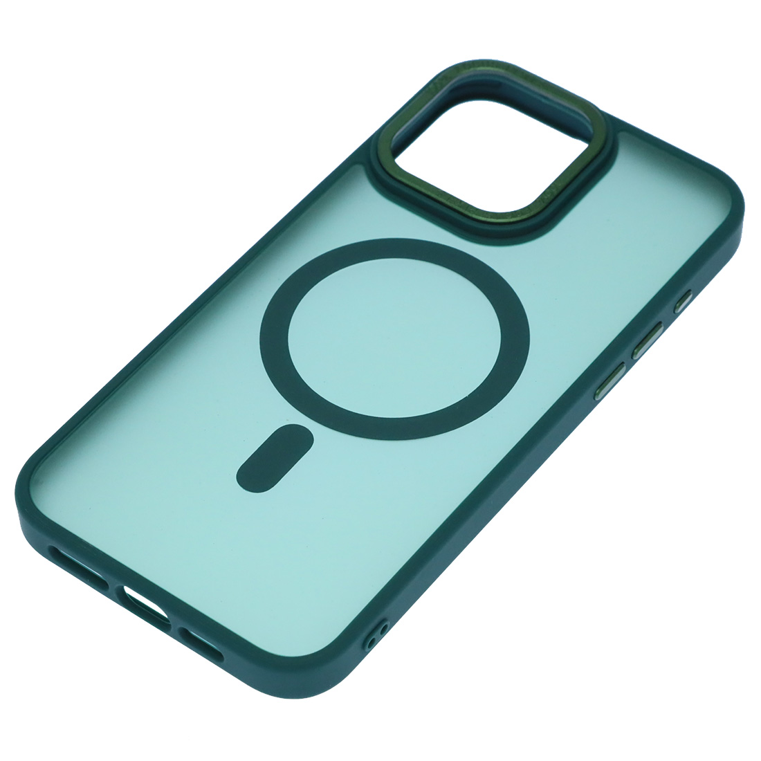 Чехол накладка Camelia с поддержкой MagSafe для APPLE iPhone 15 Pro Max, силикон, матовый, цвет темно зеленый Чехол накладка Camelia с поддержкой MagSafe для APPLE iPhone 15 Pro Max, силикон, матовый, цвет темно зеленый