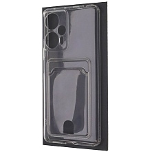 Чехол накладка CARD CASE для XIAOMI POCO F5 5G, силикон, отдел для карт, цвет прозрачный Чехол накладка CARD CASE для XIAOMI POCO F5 5G, силикон, отдел для карт, цвет прозрачный