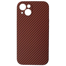 Чехол накладка KING для APPLE iPhone 13 (6.1"), силикон, бархат, карбон, цвет красный Чехол накладка KING для APPLE iPhone 13 (6.1"), силикон, бархат, карбон, цвет красный