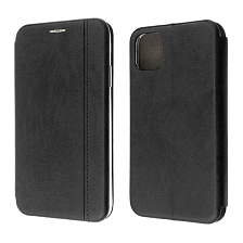 Чехол книжка VINTAGE LiNE для APPLE iPhone 11, экокожа, цвет черный. Чехол книжка VINTAGE LiNE для APPLE iPhone 11, экокожа, цвет черный.