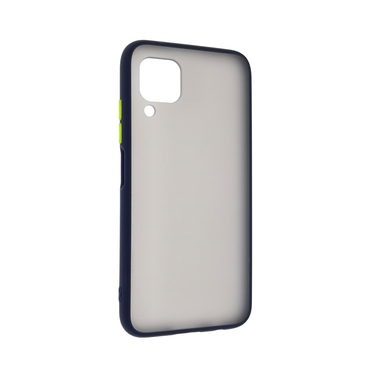 Чехол накладка SKIN SHELL для HUAWEI P40 Lite, Nova 6 SE, Nova 7i, пластик, силикон, цвет окантовки темно синий.