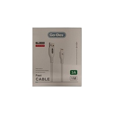 Кабель GO-DES GD-UC513S IP Lightning 8 pin, 3A, длина 1 метр, цвет белый Кабель GO-DES GD-UC513S IP Lightning 8 pin, 3A, длина 1 метр, цвет белый