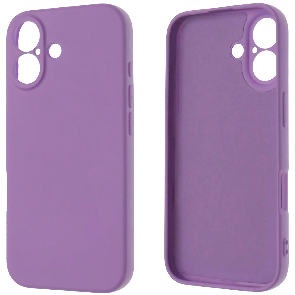 Чехол накладка Silicone Case для APPLE iPhone 17, силикон, защита камеры, бархат, цвет сиреневый