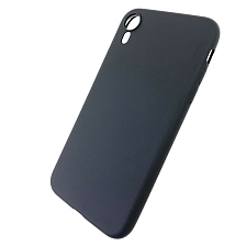 Чехол накладка для APPLE iPhone XR, силикон, цвет черный