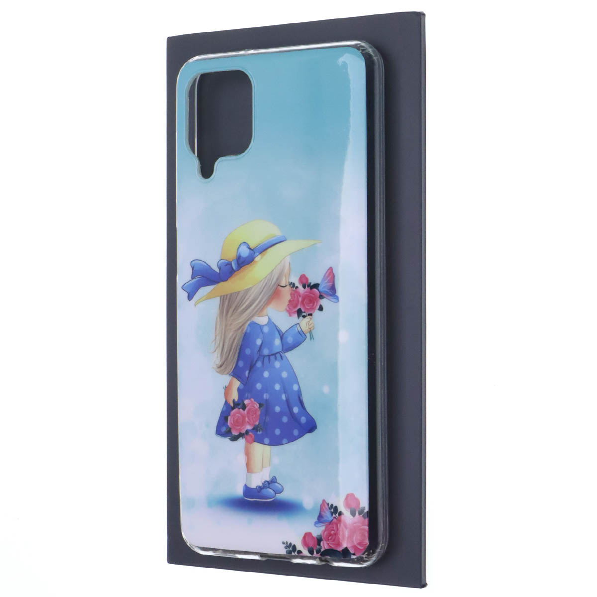 Чехол накладка для SAMSUNG Galaxy A12 (SM-A125), M12 (SM-M127F), силикон, рисунок Девочка с цветами Чехол накладка для SAMSUNG Galaxy A12 (SM-A125), M12 (SM-M127F), силикон, рисунок Девочка с цветами