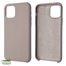 Чехол накладка Silicon Case для APPLE iPhone 11 Pro, силикон, бархат, цвет розово серый Чехол накладка Silicon Case для APPLE iPhone 11 Pro, силикон, бархат, цвет розово серый