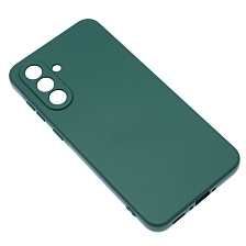 Чехол накладка NANO для SAMSUNG Galaxy A36 5G, защита камеры, силикон, бархат, цвет темно зеленый Чехол накладка NANO для SAMSUNG Galaxy A36 5G, защита камеры, силикон, бархат, цвет темно зеленый
