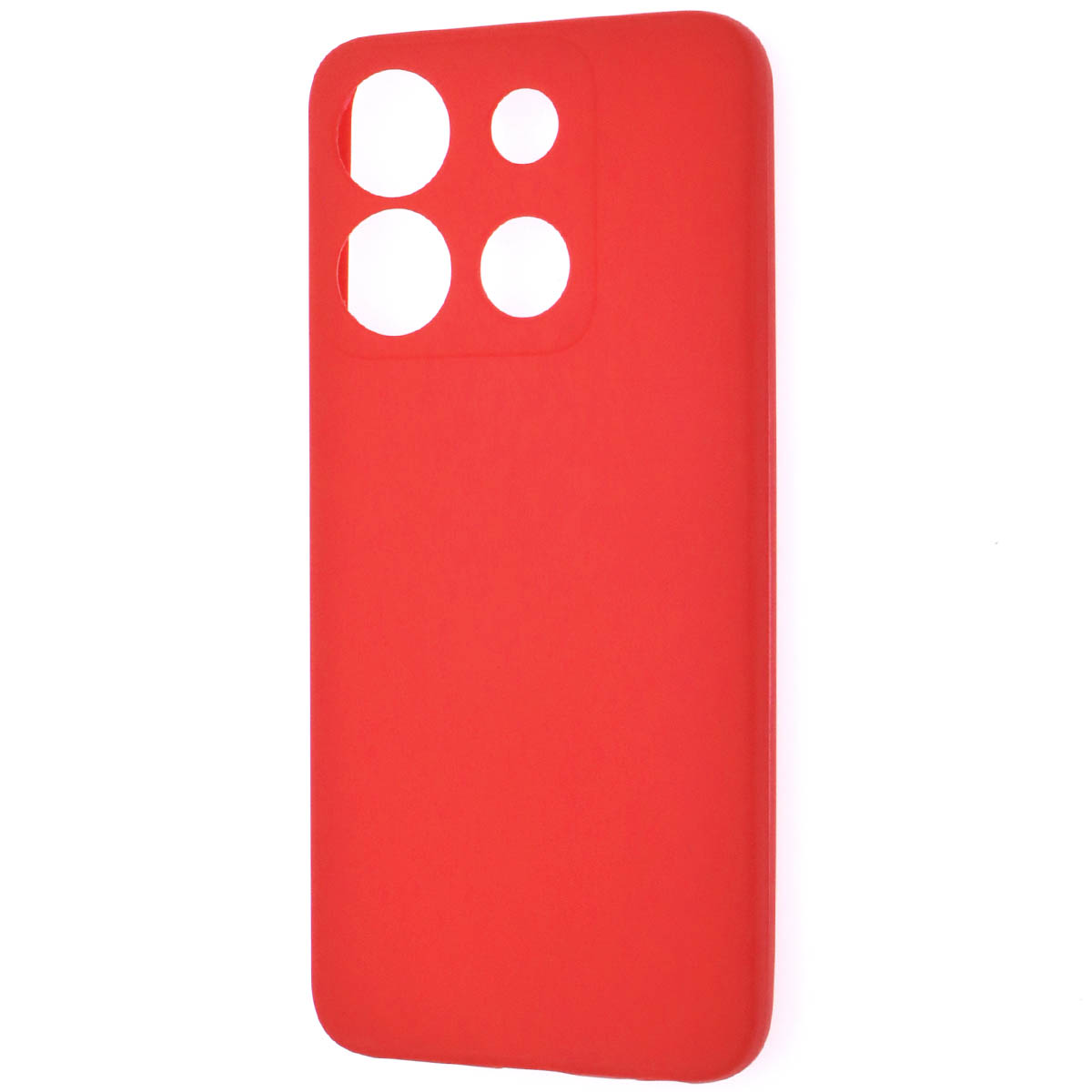 Чехол накладка для INFINIX Smart 7 Plus, силикон, матовый, цвет красный