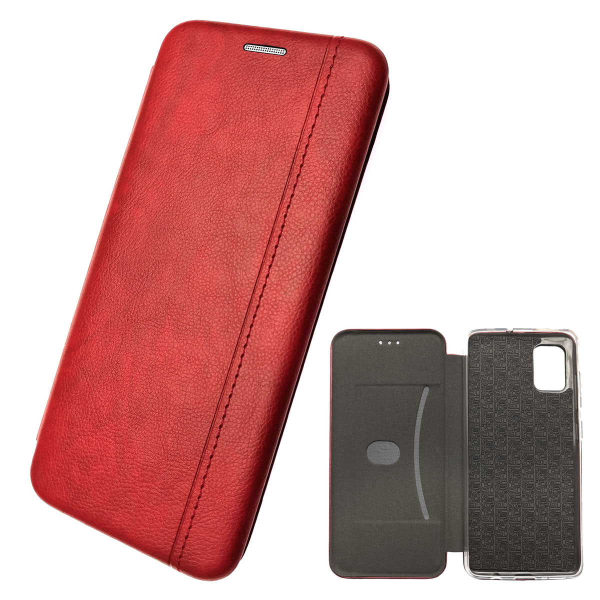 Чехол книжка VINTAGE LiNE для SAMSUNG Galaxy A51 (SM-A515), экокожа, цвет красный.