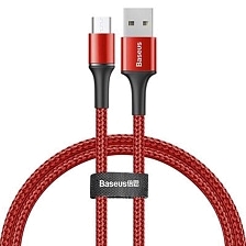 Кабель BASEUS CAMGH-A09 Halo Data Micro USB, длина 0.5 метра, цвет красный