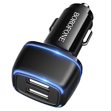 АЗУ (Автомобильное зарядное устройство) BOROFONE BZ14 Max, 2.4А, 12W, 2 USB, цвет черный АЗУ (Автомобильное зарядное устройство) BOROFONE BZ14 Max, 2.4А, 12W, 2 USB, цвет черный