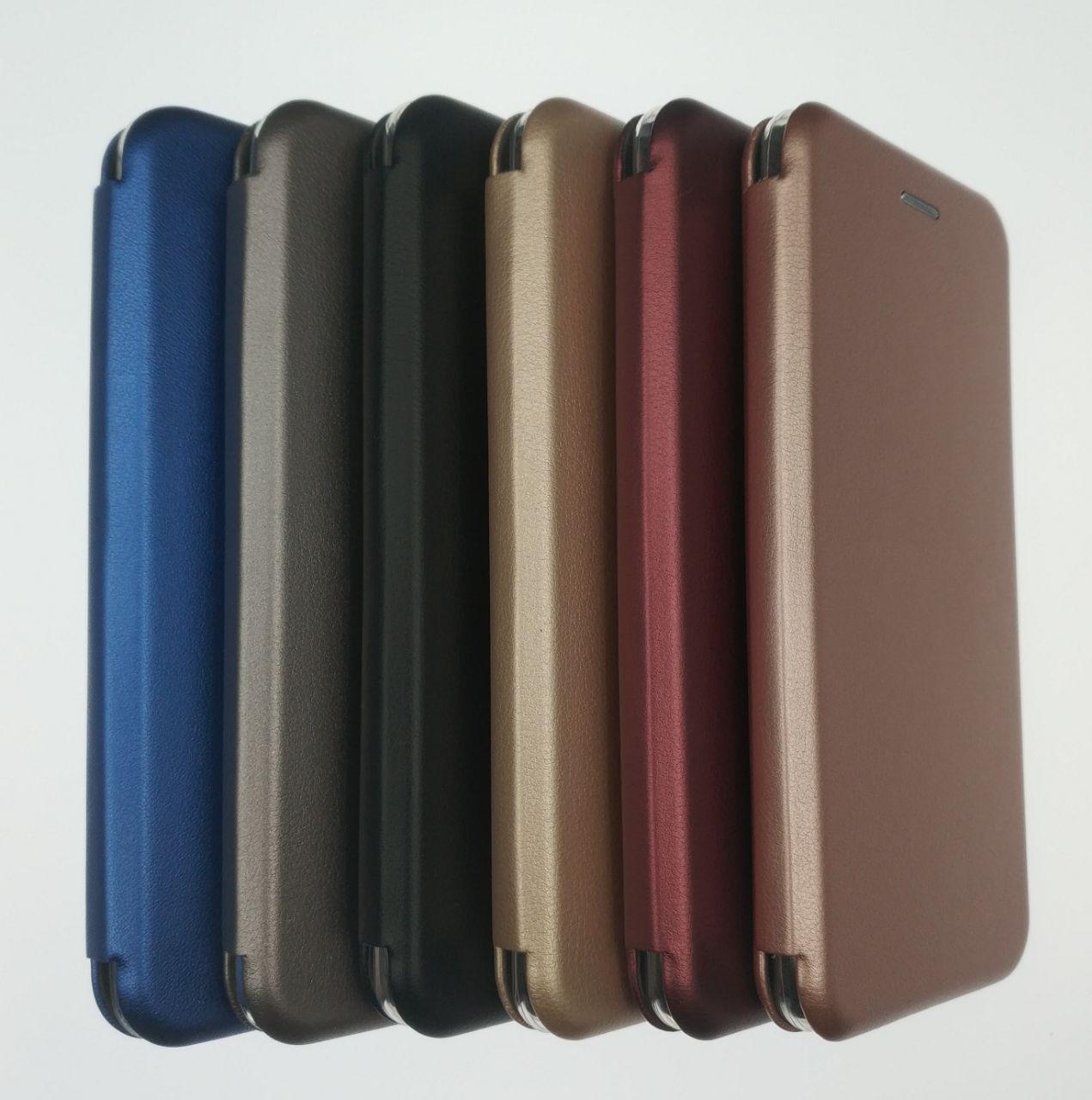 Чехол-книжка на силиконовой основе для HUAWEI Mate 20 материал экокожа цвет бордовый.