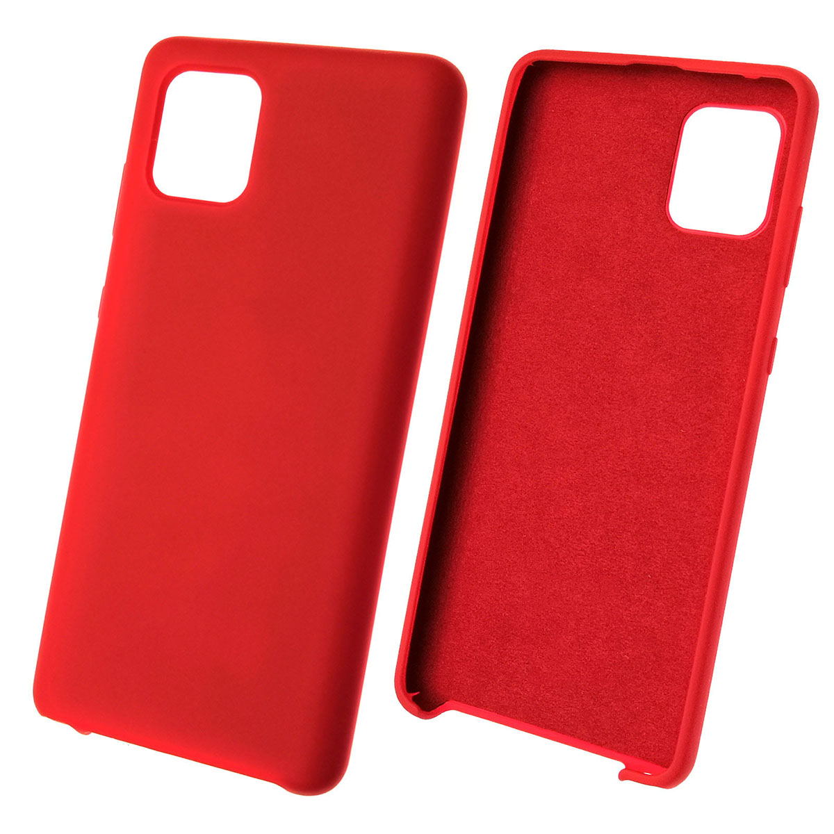 Чехол накладка Silicon Cover для SAMSUNG Galaxy A81 (SM-AN815F), Note 10 Lite (SM-N770), силикон, бархат, цвет красный. Чехол накладка Silicon Cover для SAMSUNG Galaxy A81 (SM-AN815F), Note 10 Lite (SM-N770), силикон, бархат, цвет красный.