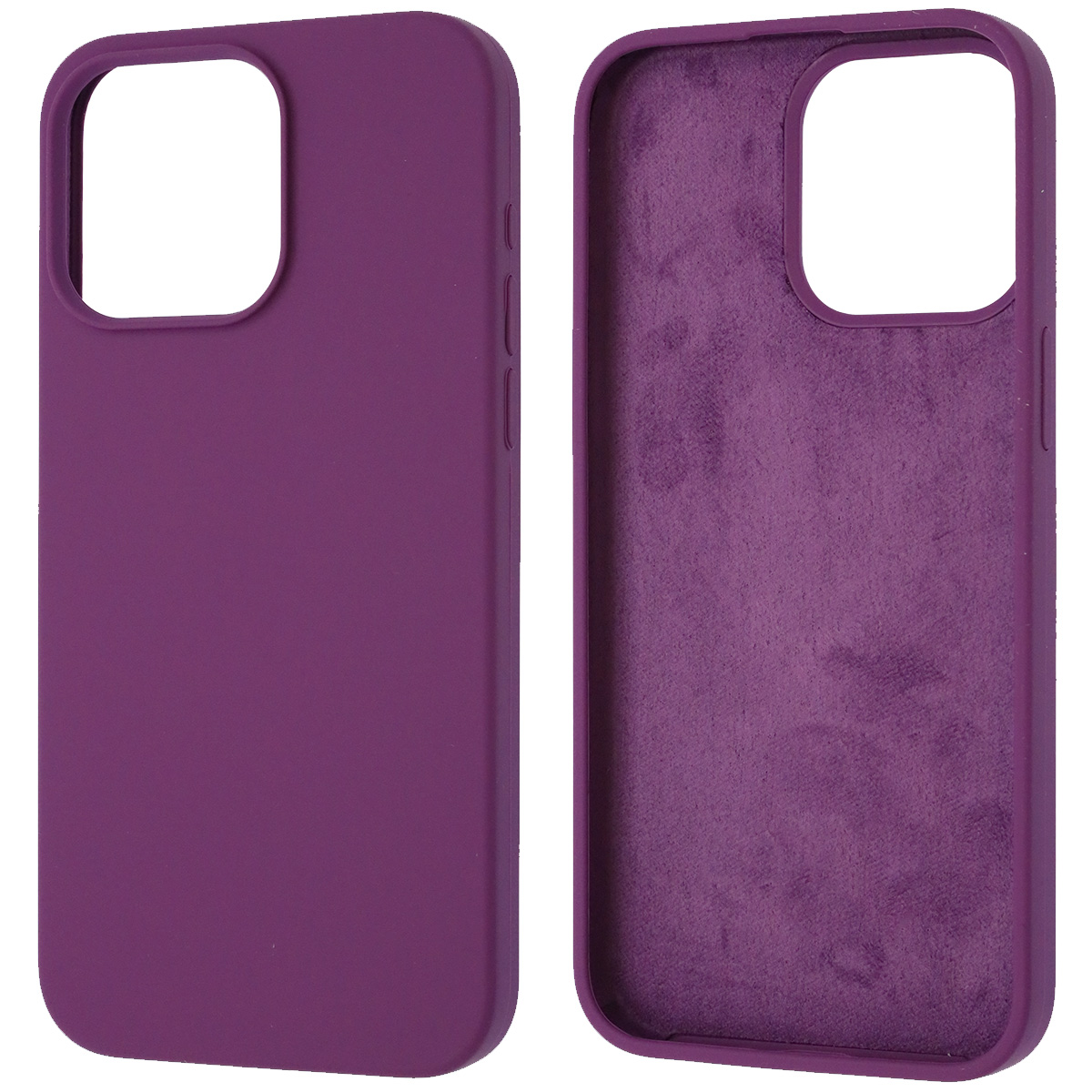 Чехол накладка Silicon Case для APPLE iPhone 15 Pro Max (6.7"), силикон, бархат, цвет фиолетовый Чехол накладка Silicon Case для APPLE iPhone 15 Pro Max (6.7"), силикон, бархат, цвет фиолетовый