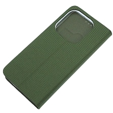 Чехол книжка MESH для INFINIX HOT 40i, SMART 8, SMART 8 Plus, текстиль, силикон, бархат, визитница, цвет зеленый