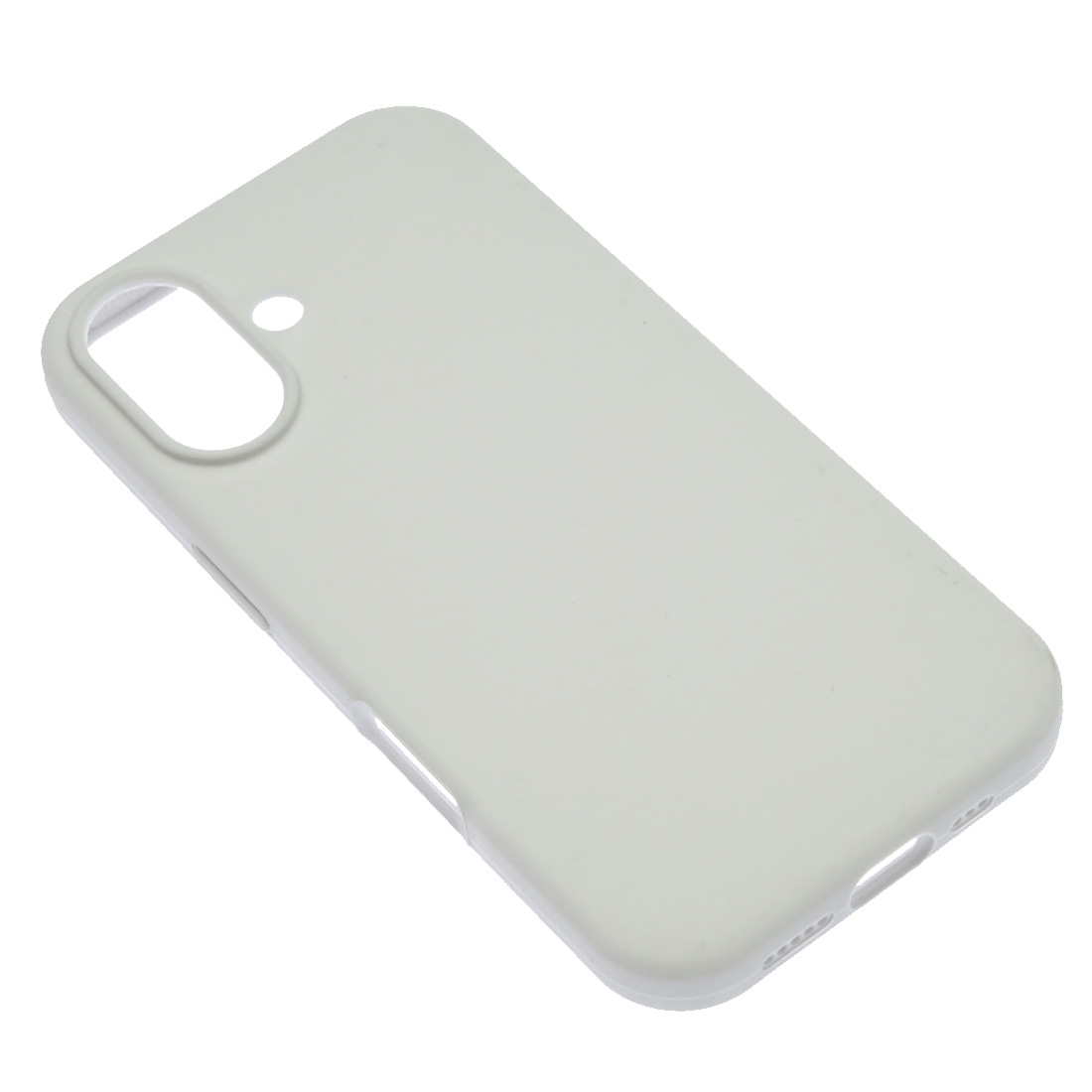 Чехол накладка Silicone Case для APPLE iPhone 16 (6.1"), силикон, бархат, цвет белый